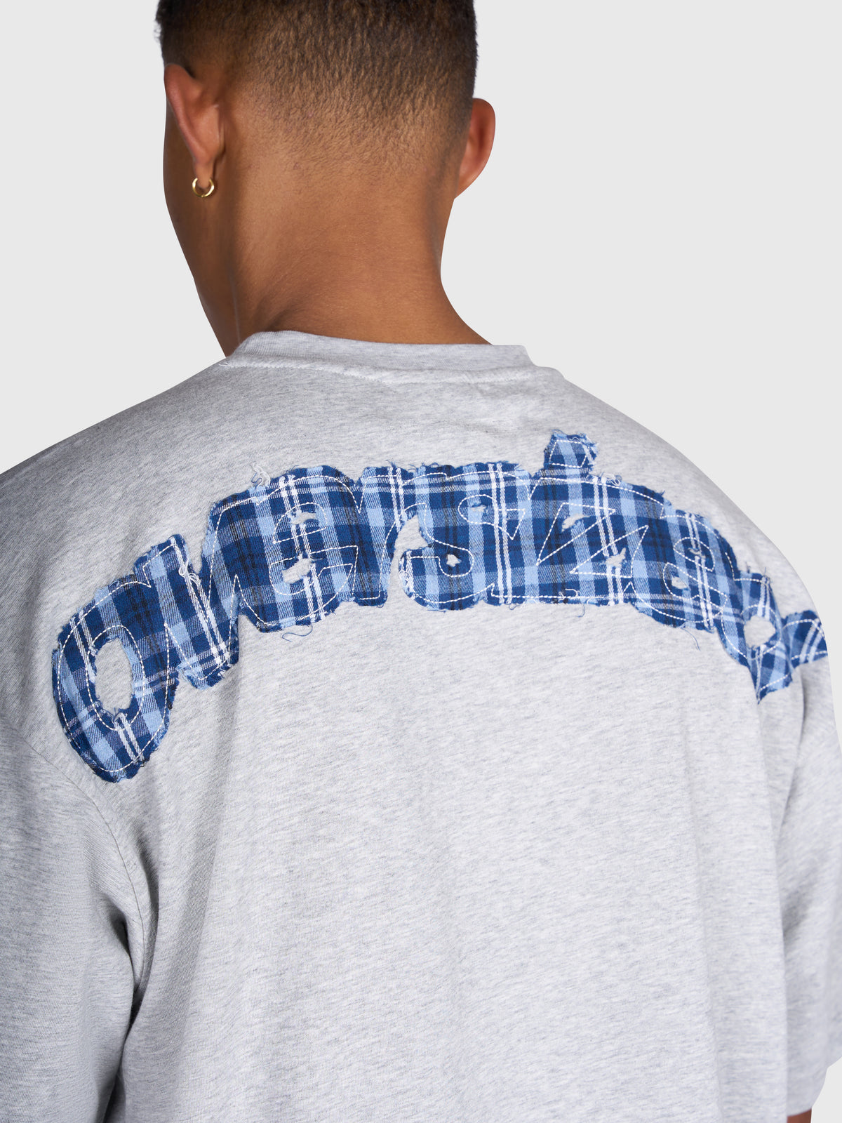 Tartan Arch Box Tee - Cloudy Grey/Blue