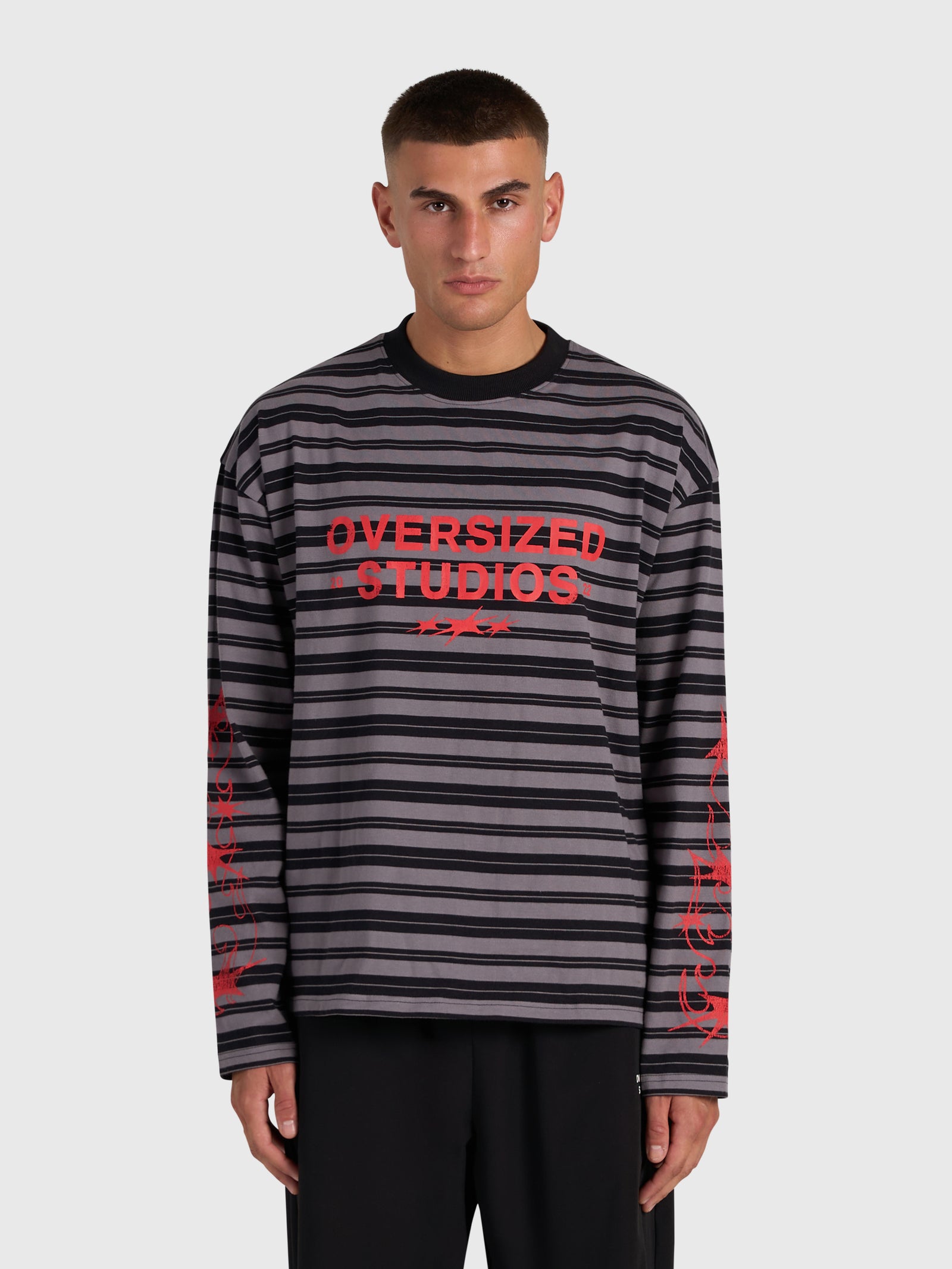 Robbery Printed Long Sleeve - Black/Red