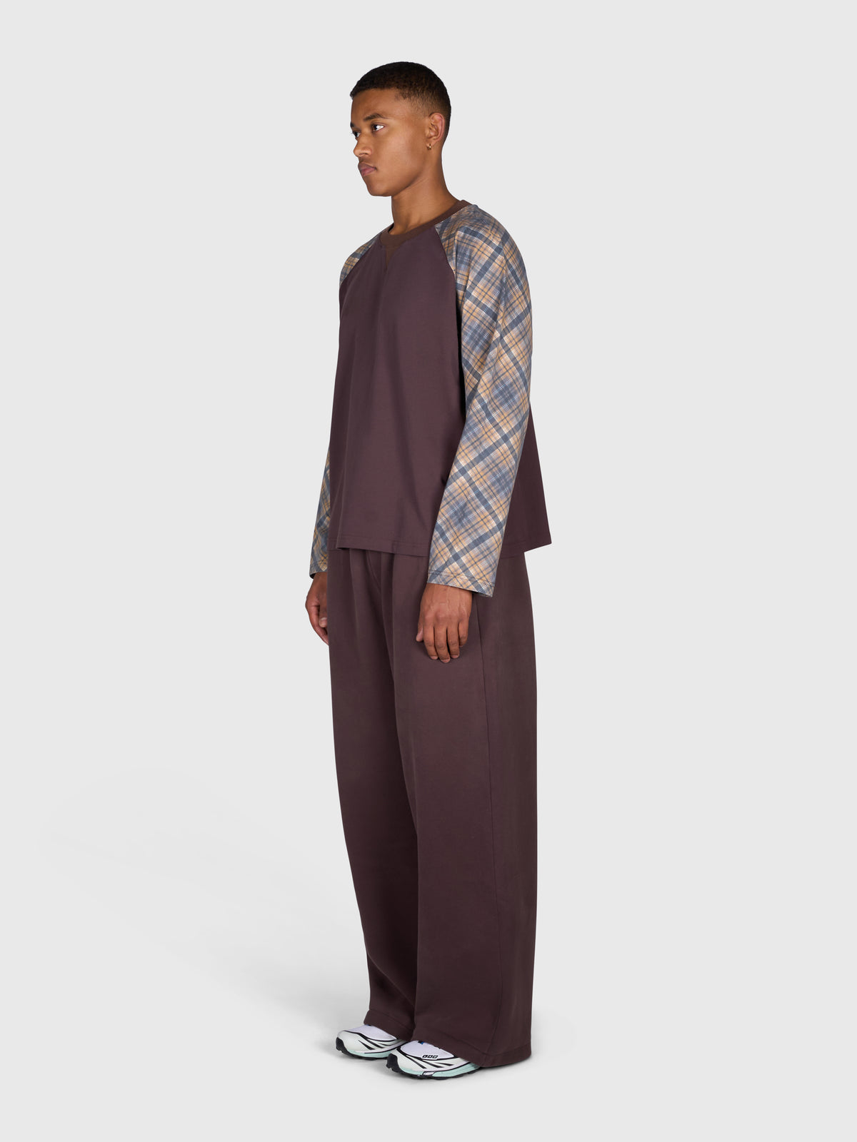 Tartan Raglan Long Sleeve - Brown/Brown