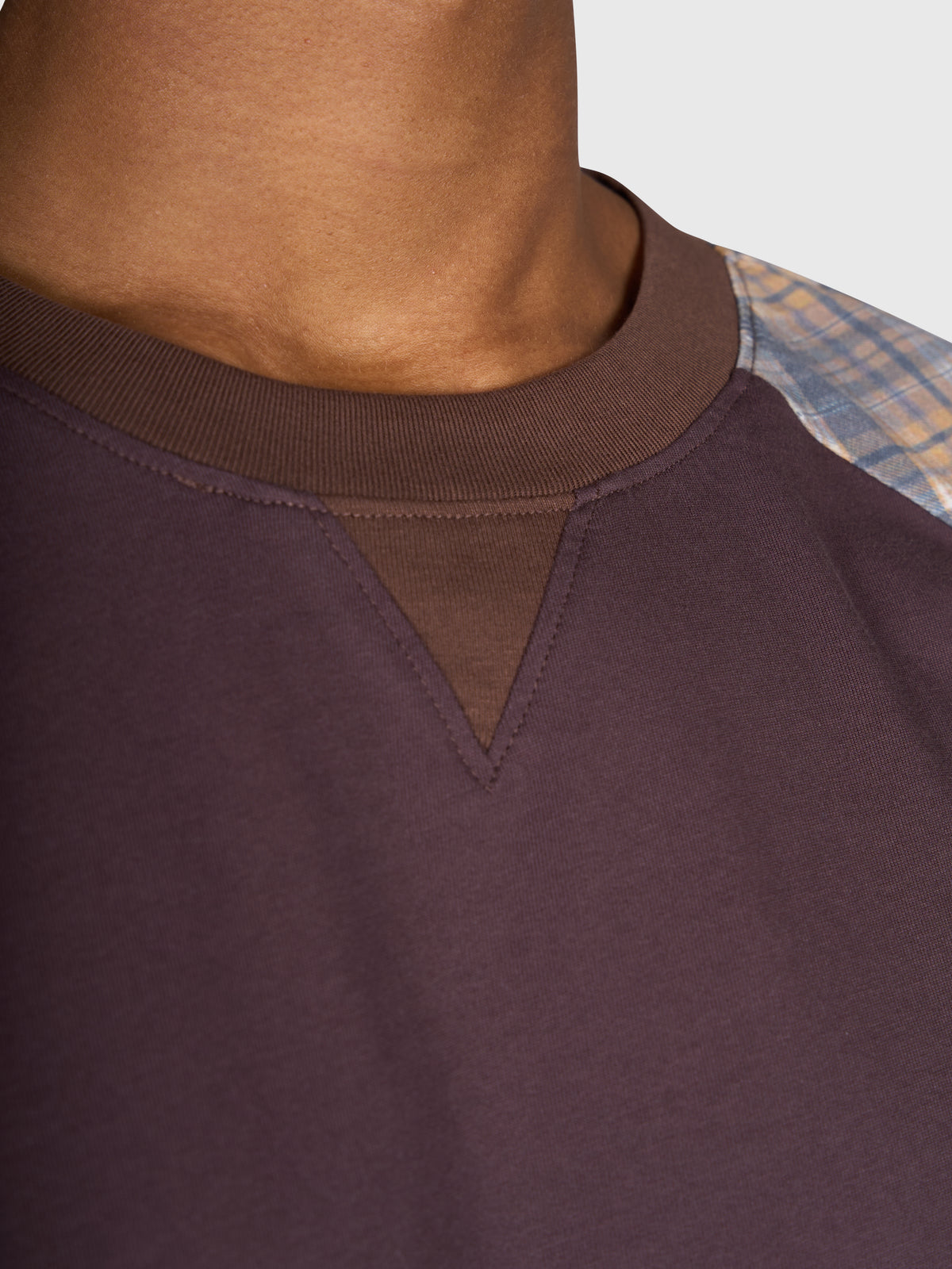 Tartan Raglan Long Sleeve - Brown/Brown