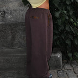 Tartan Baggy Sweatpants - Brown/Brown