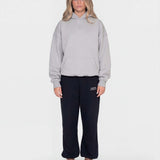 Confidence Hoodie - Neutral Grey/White