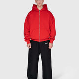 Confidence Zip Hoodie - Red/White